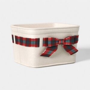 Plaid Bow Basket Red -Threshold™